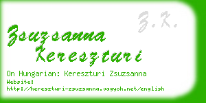 zsuzsanna kereszturi business card